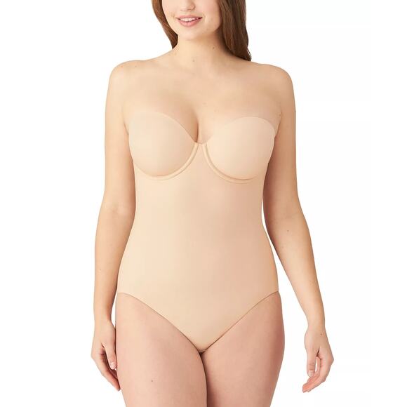 Wacoal Red Carpet Strapless Shaping Bodybriefer Naturally Nude Size 38D NWT - Picture 1 of 11